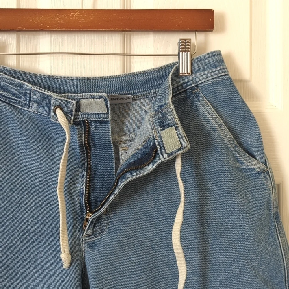 OP 90's Vintage Classic Medium Wash High Waisted Relaxed Fit Jean Shorts 11/12 - Picture 3 of 12